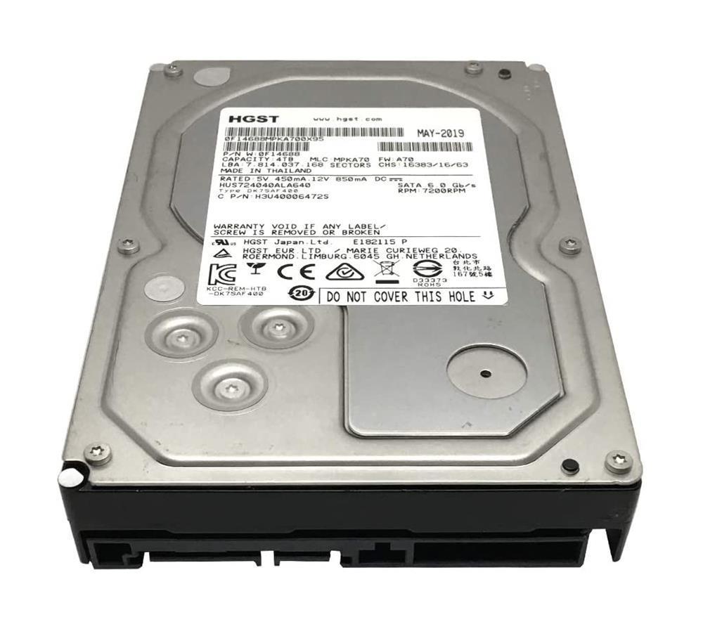 0F14688 Hitachi Ultrastar 7K4000 4TB 7200RPM SATA 6GB/s...