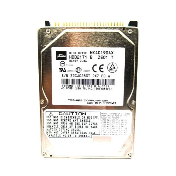 MK4019GAX Toshiba 40GB 5400RPM ATA-100 16MB Cache 2.5-i...