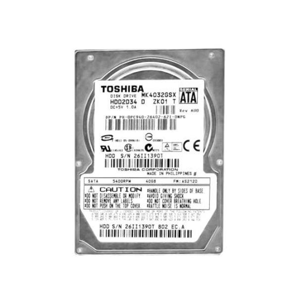 MK4032GSX Toshiba 40GB 5400RPM SATA 1.5GB/s 8MB Cache 2...