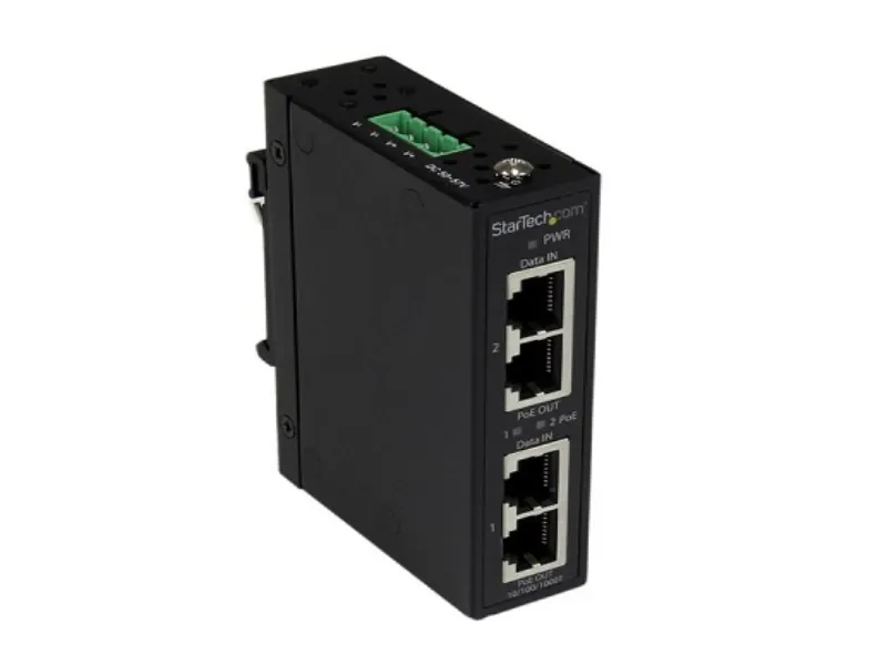 POEINJ2GI StarTech 2-Port Gigabit POE+ Power Over Ether...