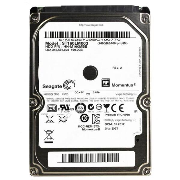 ST160LM003 Seagate Momentus 160GB 5400RPM SATA 3GB/s 8M...