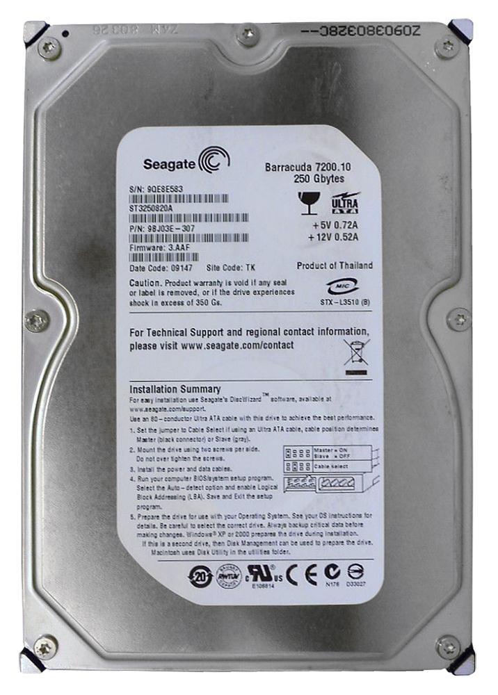 ST3250820A Seagate BarraCuda 250GB 7200RPM EIDE Ultra D...