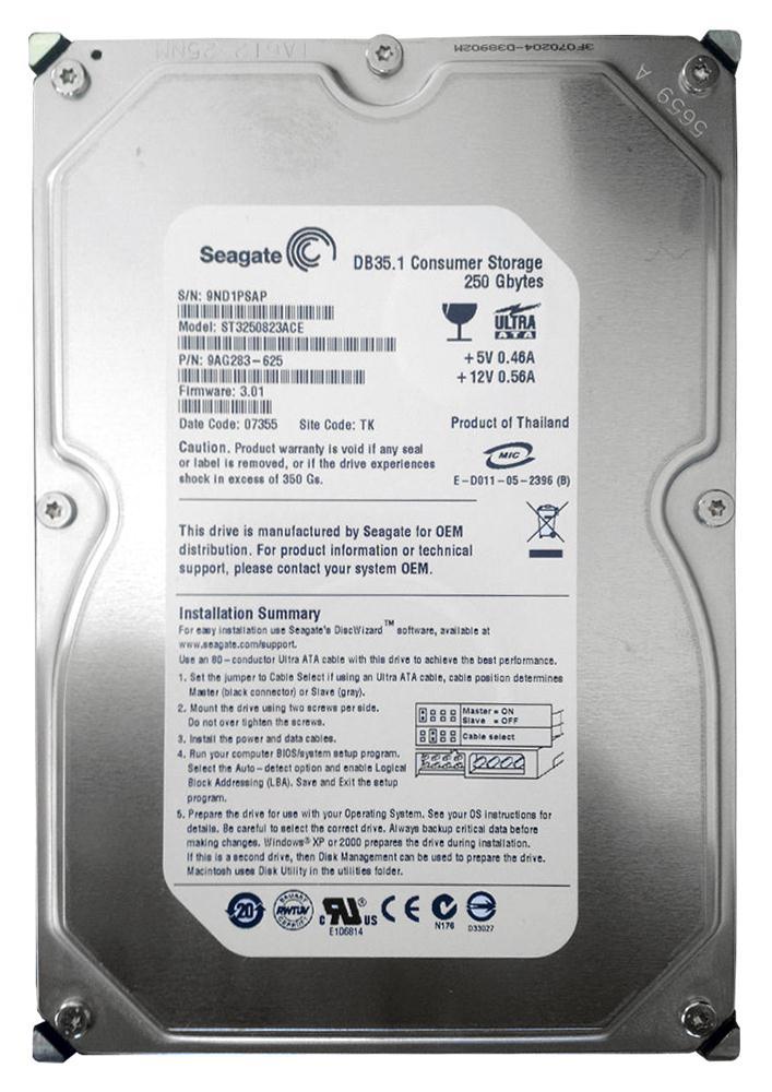 ST3250823ACE Seagate 250GB 7200RPM IDE Ultra ATA-100 8M...