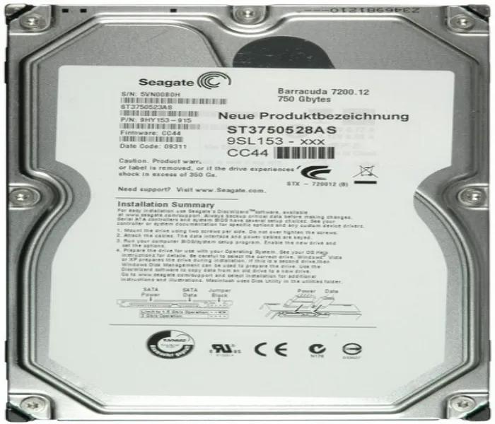 ST3750528AS Seagate BarraCuda 7200.12 750GB 7200RPM SAT...