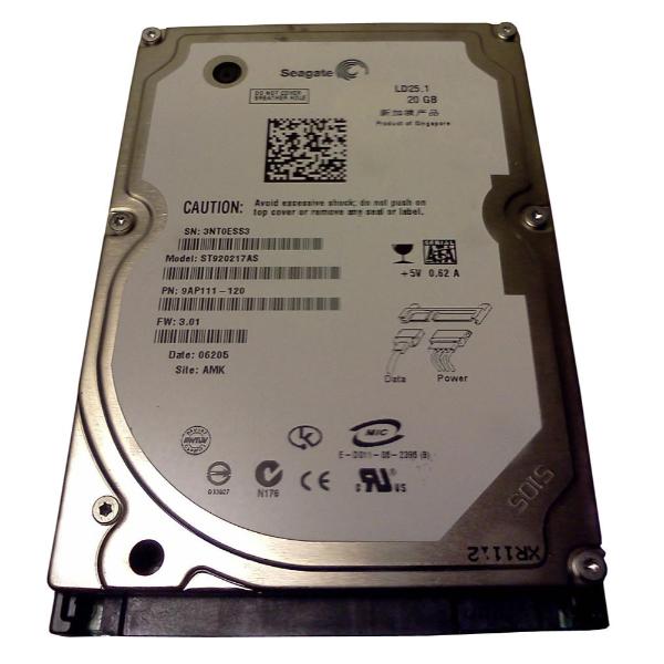 ST920217AS Seagate 20GB 5400RPM SATA-150 2MB Cache 2.5-...