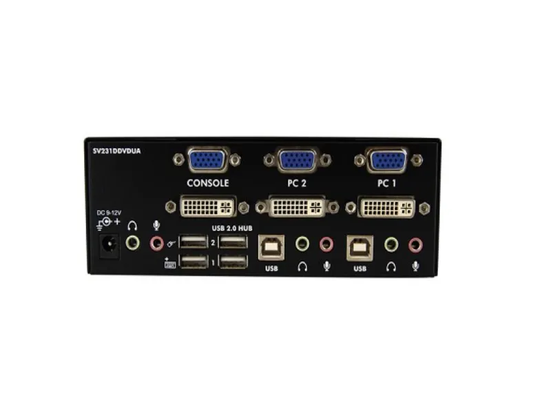 SV231DDVDUA StarTech 2-PORT DVI VGA Dual Monitor KVM Sw...