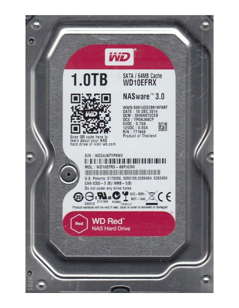 WD10EFRX-68PJCN0 Western Digital Red 1TB 5400RPM SATA 6...