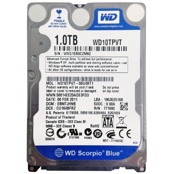 WD10TPVT Western Digital Scorpio Blue 1TB 5200RPM SATA ...