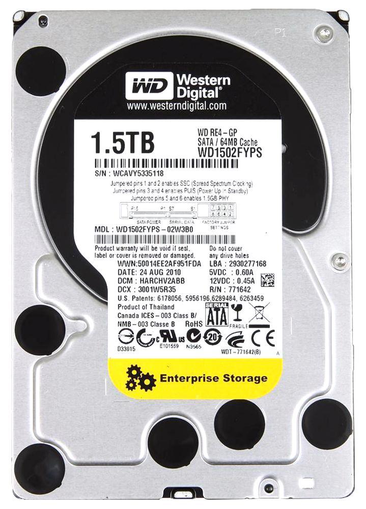 WD1502FYPS Western Digital Re4-Gp 1.5TB 5400RPM SATA 3G...