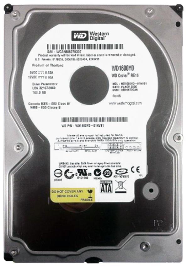 WD1600YD Western Digital Caviar 160GB 7200RPM 7-Pin SAT...