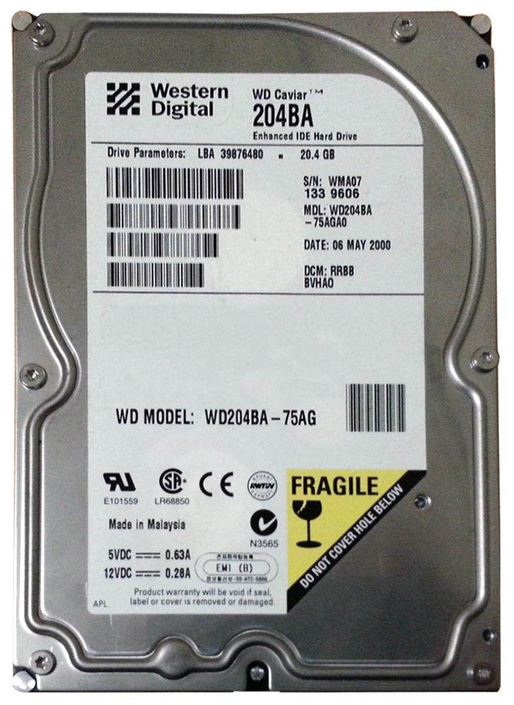 WD204BA Western Digital Caviar 20.4GB 7200RPM IDE Ultra...