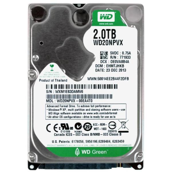 WD20NPVX Western Digital Green 2TB 5400RPM SATA 6GB/s 8...