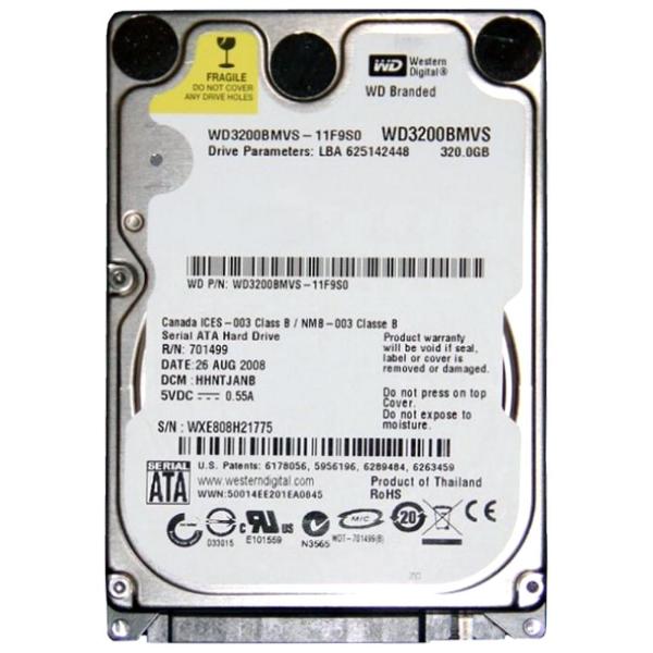 WD3200BMVS-11F9S0 Western Digital Scorpio 320GB 5400RPM...