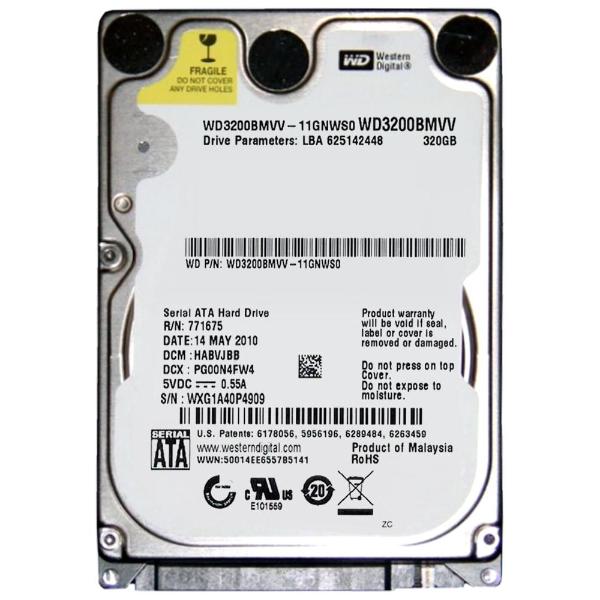 WD3200BMVV Western Digital 320GB 5400RPM USB 2.0 2.5-in...