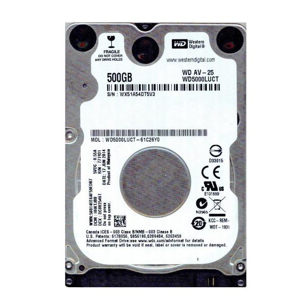 WD5000LUCT-61C26Y0 Western Digital 500GB 5400RPM SATA 3...