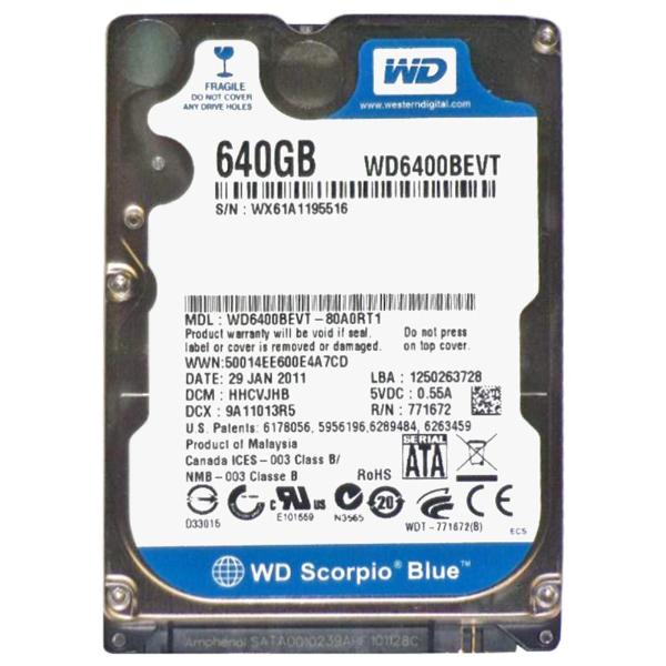 WD6400BEVT-80A0RT1 Western Digital 640GB 5400RPM SATA 3...