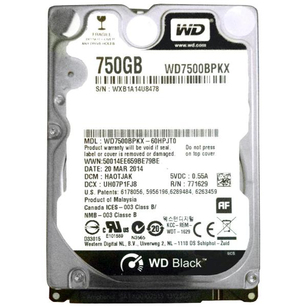 WD7500BPKX-60HPJT0 Western Digital Black 750GB 7200RPM ...