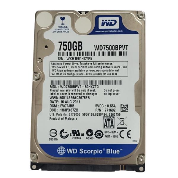 WD7500BPVT-80HXZT3 Western Digital 750GB 5400RPM SATA 3...