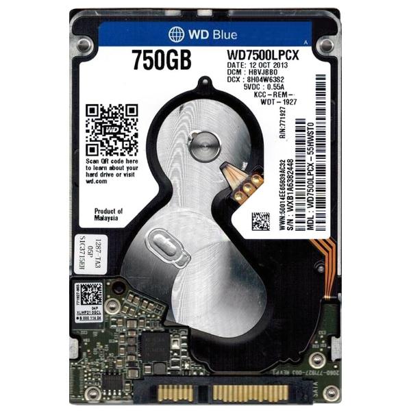 WD7500LPCX Western Digital Blue 750GB 5400RPM SATA 6GB/...